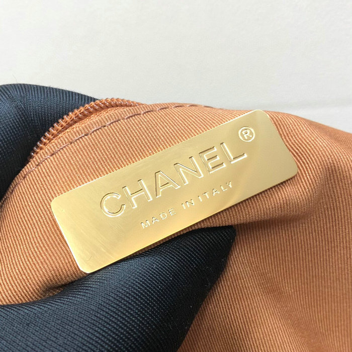 Chanel 19 Lambskin Maxi Flap Bag Camel AS1162