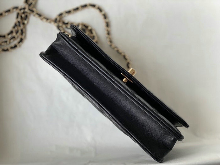 Chanel Lambskin WOC Chain Wallet Black A88633