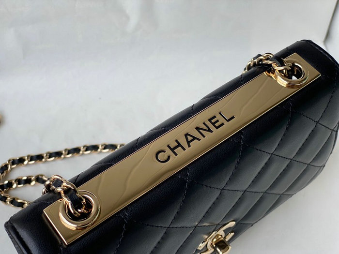 Chanel Lambskin WOC Chain Wallet Black A88633