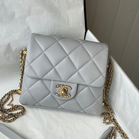Chanel Mini Flap Bag Grey AS2588
