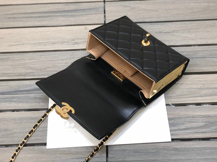 Chanel Mini Flap Bag with Handle Black AS2796