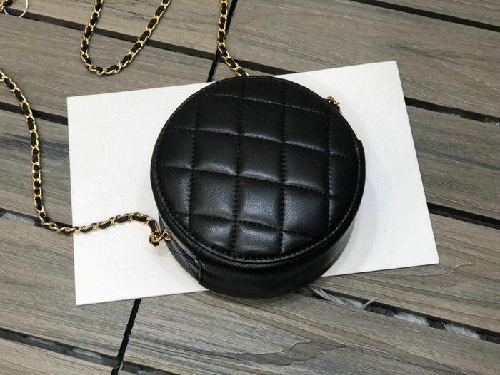 Chanel Mini Round Bag Black AP2475