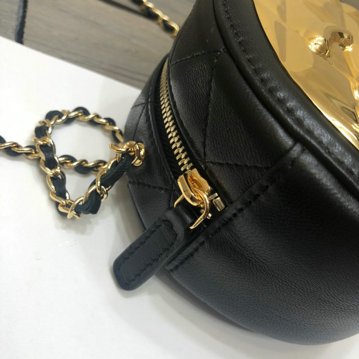 Chanel Mini Round Bag Black AP2475
