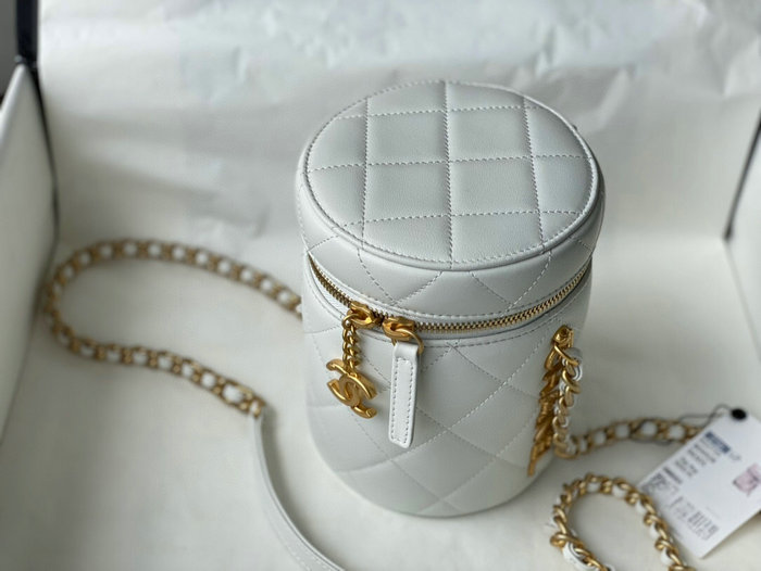 Chanel Small Vanity Case White AS2735