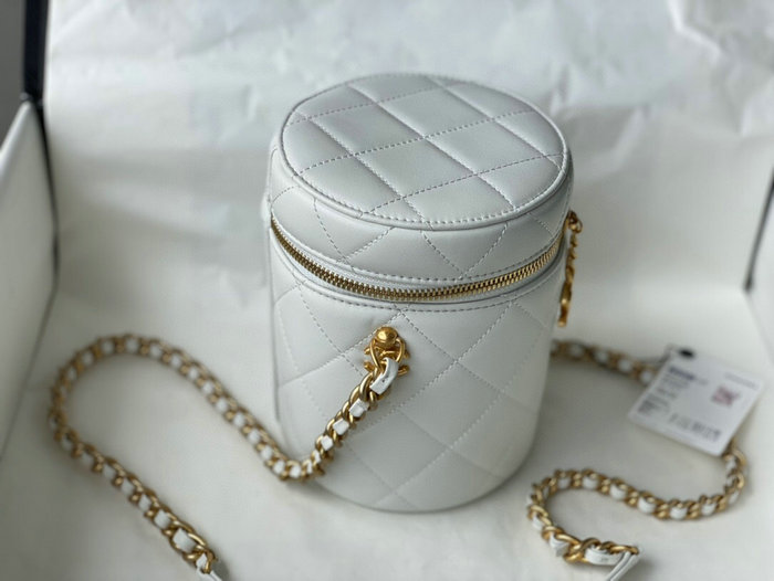 Chanel Small Vanity Case White AS2735