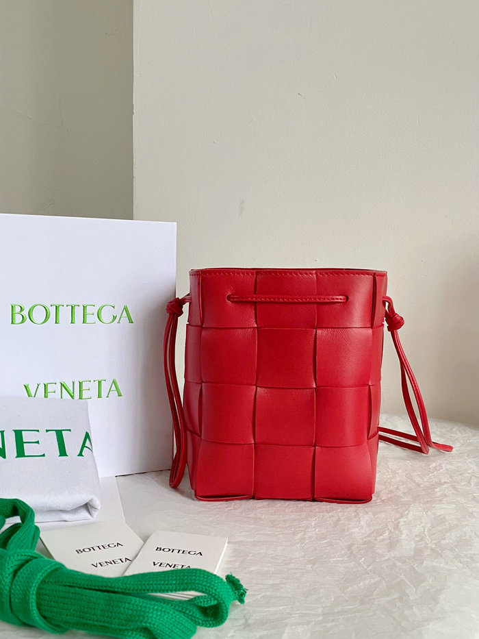 Bottega Veneta Cassette Bucket Bag Red B68028