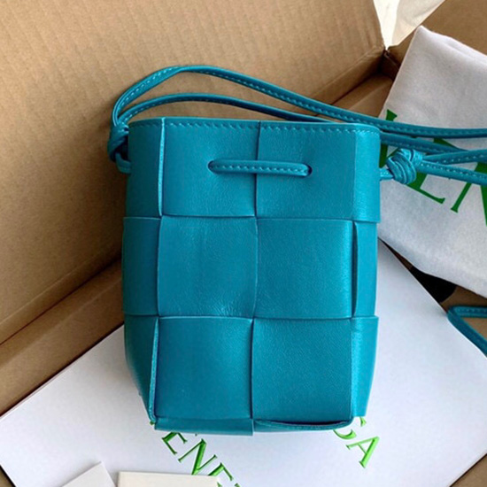 Bottega Veneta Cassette Mini Bucket Bag Blue B62081