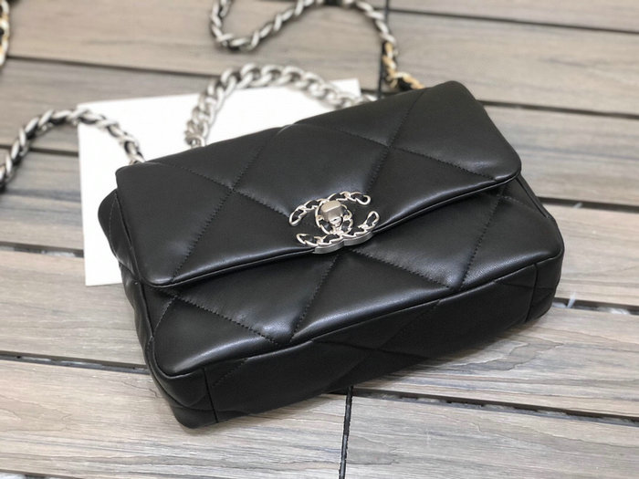 Chanel 19 Lambskin Flap Bag Black AS1160