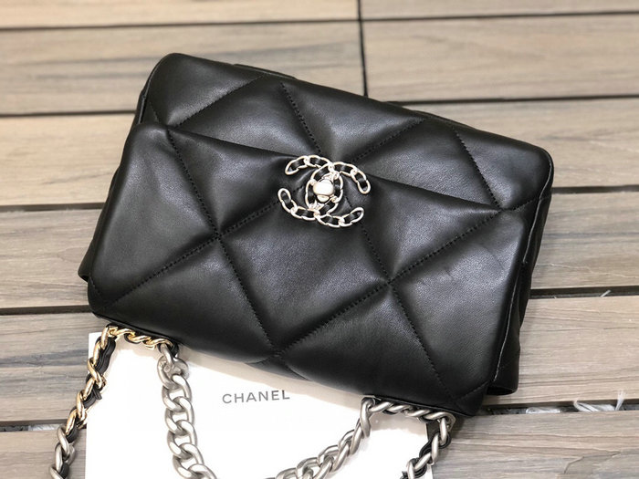 Chanel 19 Lambskin Flap Bag Black AS1160