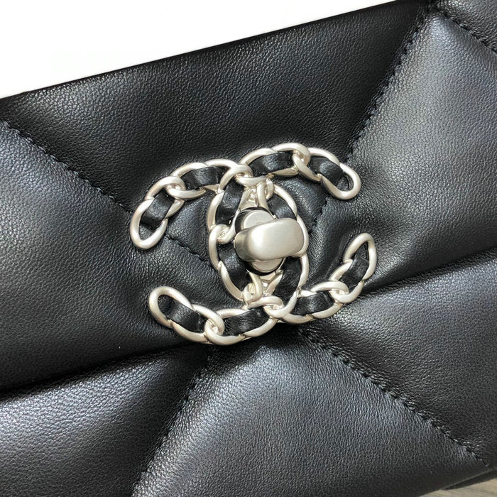 Chanel 19 Lambskin Flap Bag Black AS1160