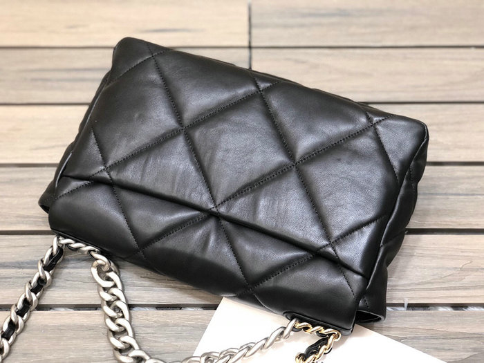 Chanel 19 Lambskin Large Flap Bag Black AS1161