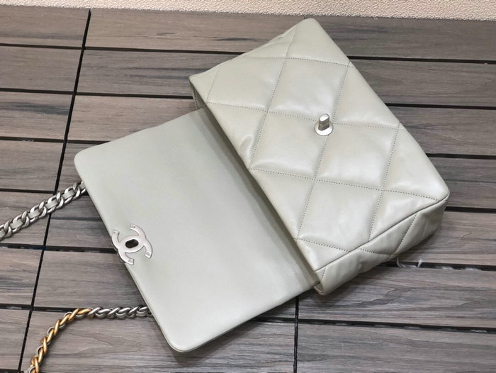 Chanel 19 Lambskin Large Flap Bag Grey AS1161