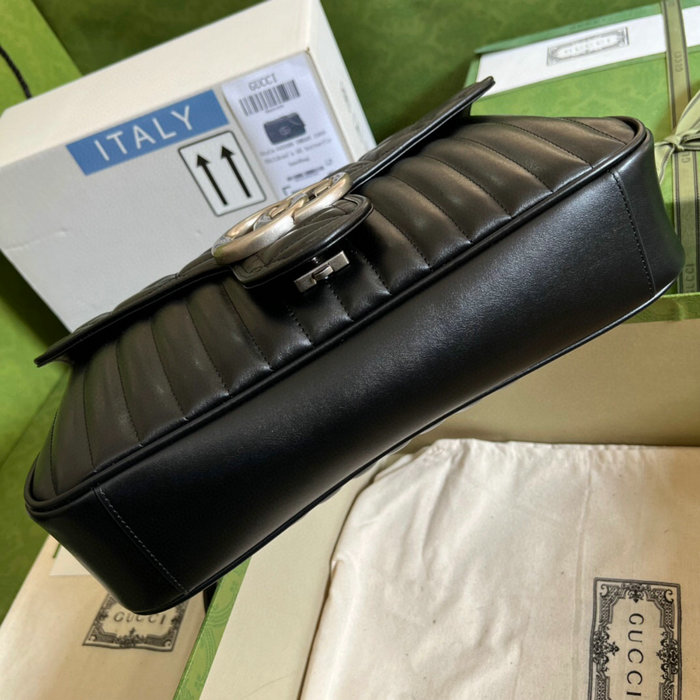 Gucci GG Marmont Medium Shoulder Bag Black 443496