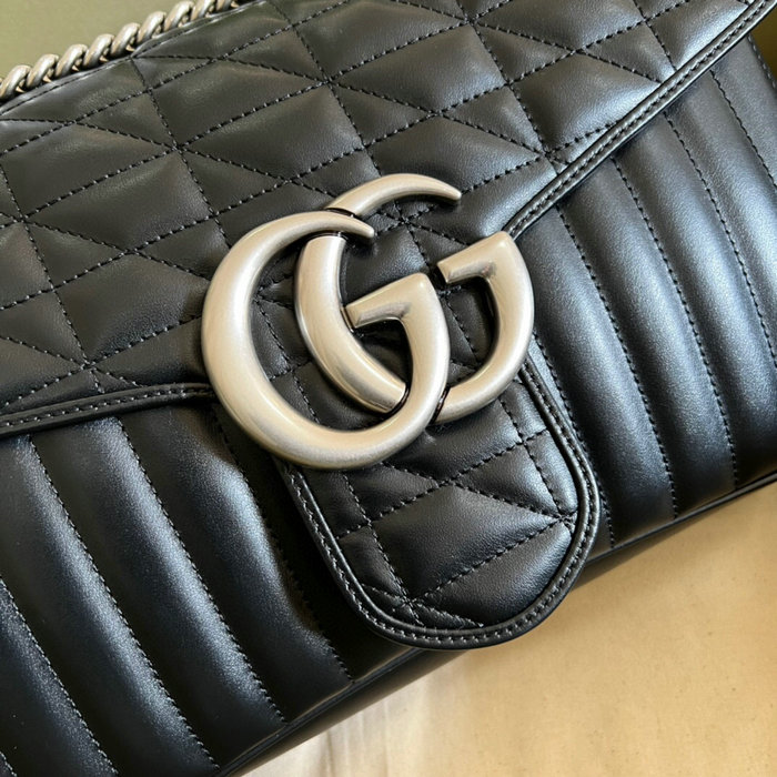 Gucci GG Marmont Medium Shoulder Bag Black 443496