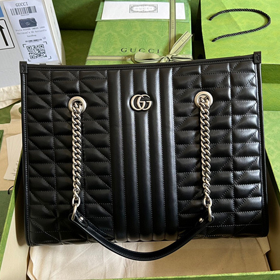 Gucci GG Marmont Medium Tote Bag Black 675796