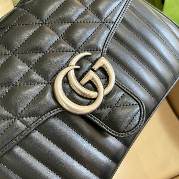 Gucci GG Marmont small top handle bag Black 498110