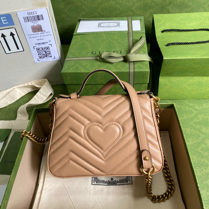 Gucci GG Marmont Mini Top Handle Bag Beige 547260