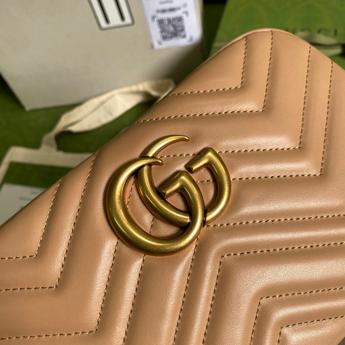 Gucci GG Marmont Small Matelasse Shoulder Bag Beige 447632