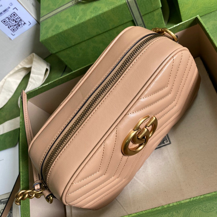 Gucci GG Marmont Small Matelasse Shoulder Bag Beige 447632