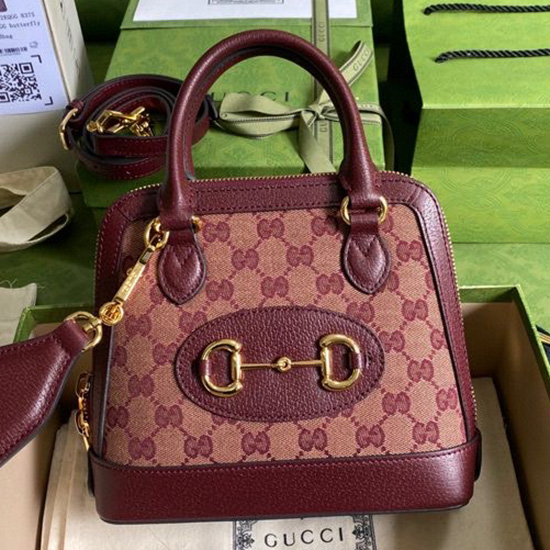 Gucci Horsebit 1955 Small Handbag Red 677212