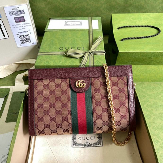 Gucci Ophidia GG Small Shoulder Bag Red 503877