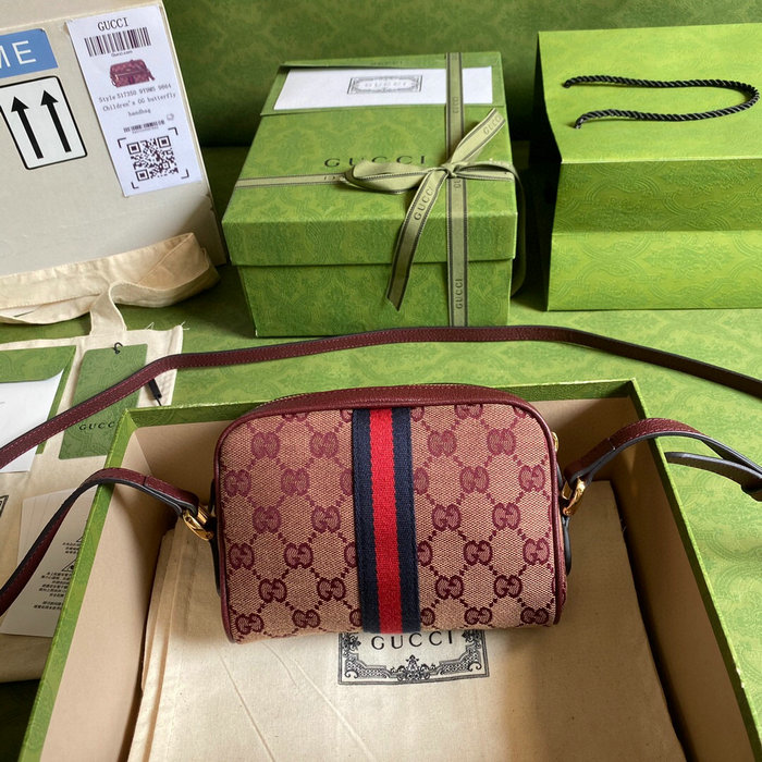 Gucci Ophidia mini bag with Web Burgundy 517350