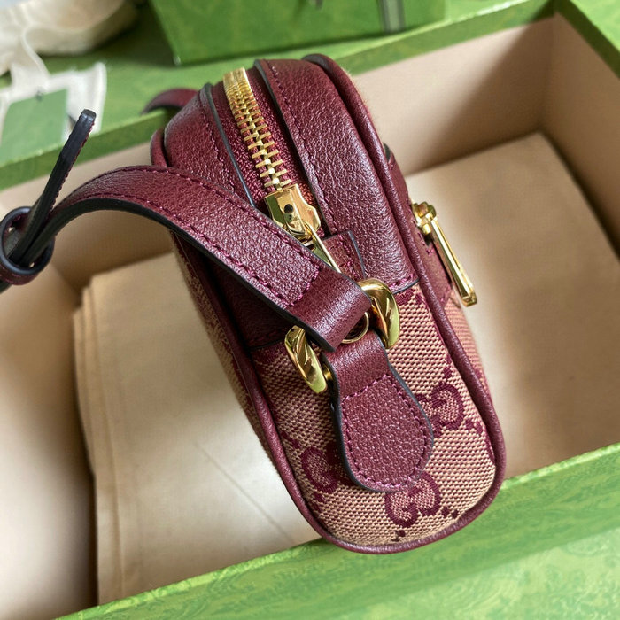 Gucci Ophidia mini bag with Web Burgundy 517350