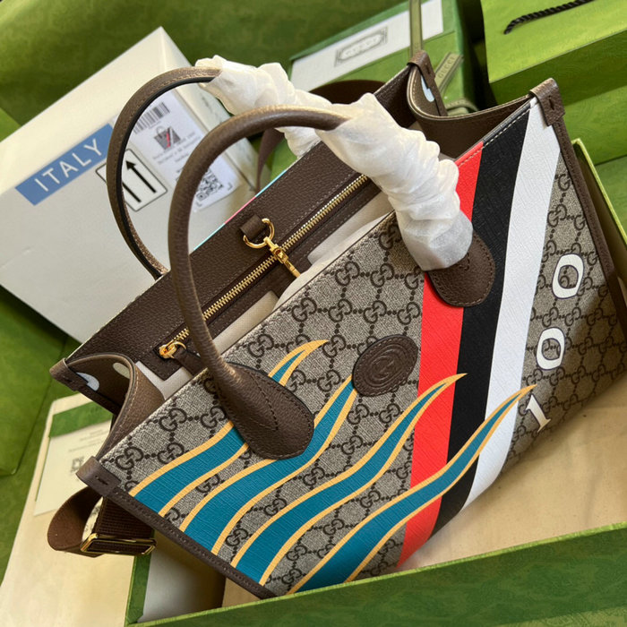 Gucci Small tote with geometric print 648134