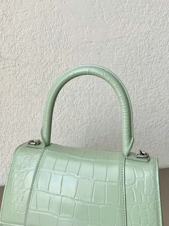 Balenciaga croc-effect leather Hourglass Top Handle Bag B59354B10