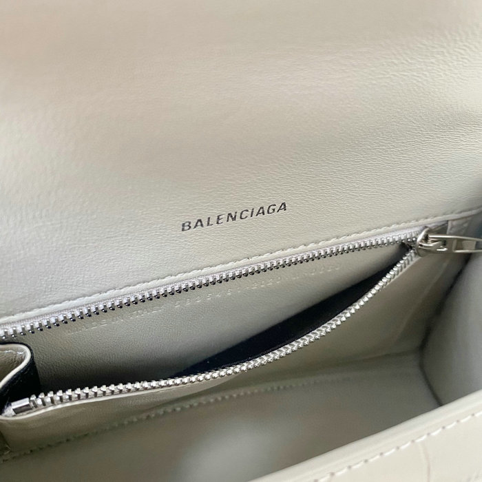 Balenciaga croc-effect leather Hourglass Top Handle Bag B59354B11