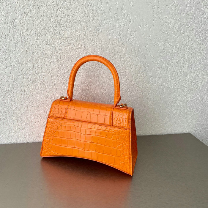 Balenciaga croc-effect leather Hourglass Top Handle Bag B59354B4