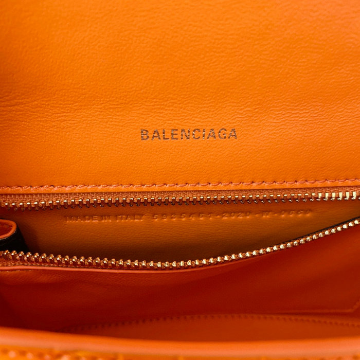 Balenciaga croc-effect leather Hourglass Top Handle Bag B59354B4