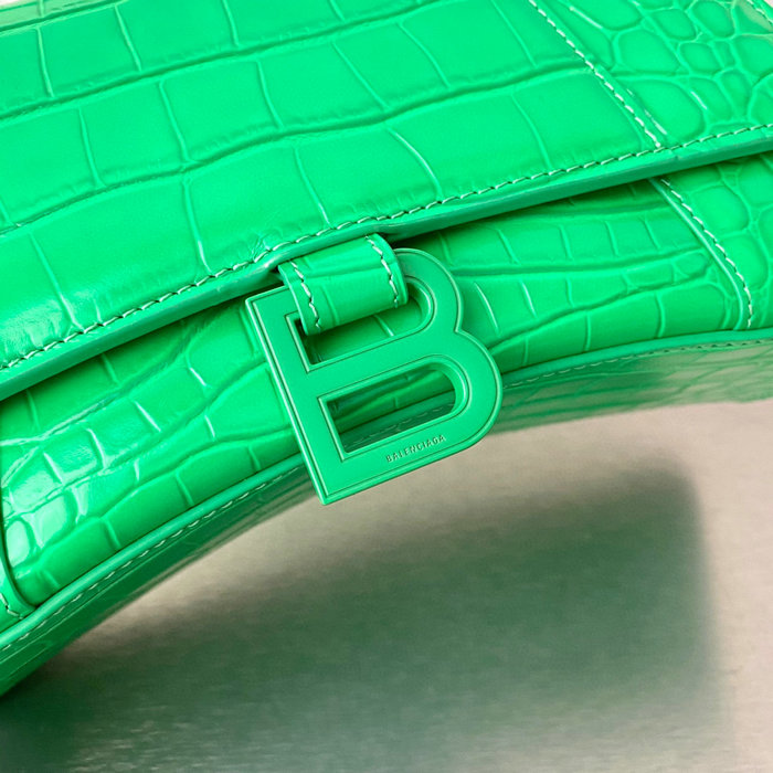 Balenciaga croc-effect leather Hourglass Top Handle Bag B59354B5