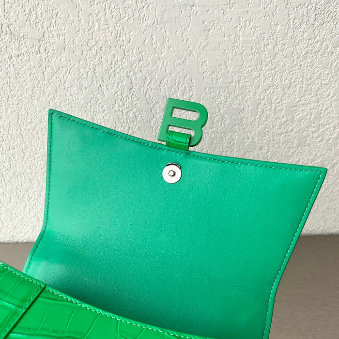 Balenciaga croc-effect leather Hourglass Top Handle Bag B59354B5