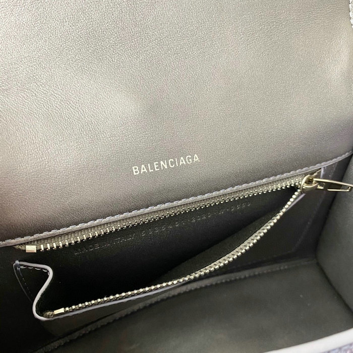 Balenciaga croc-effect leather Hourglass Top Handle Bag B59354B6