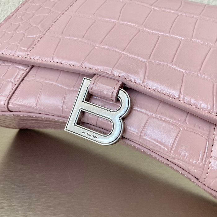 Balenciaga croc-effect leather Hourglass Top Handle Bag B59354B8