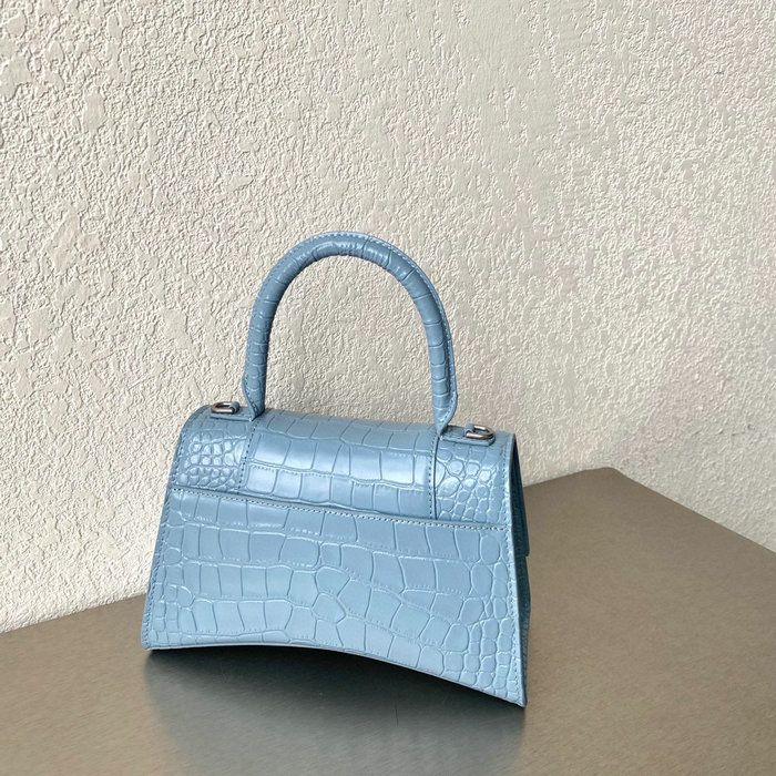 Balenciaga croc-effect leather Hourglass Top Handle Bag B59354B9