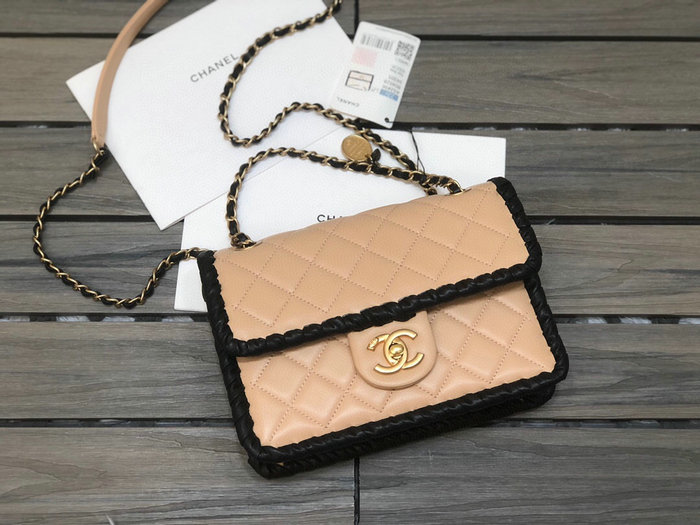 Chanel Lambskin Flap Bag Beige AS2496
