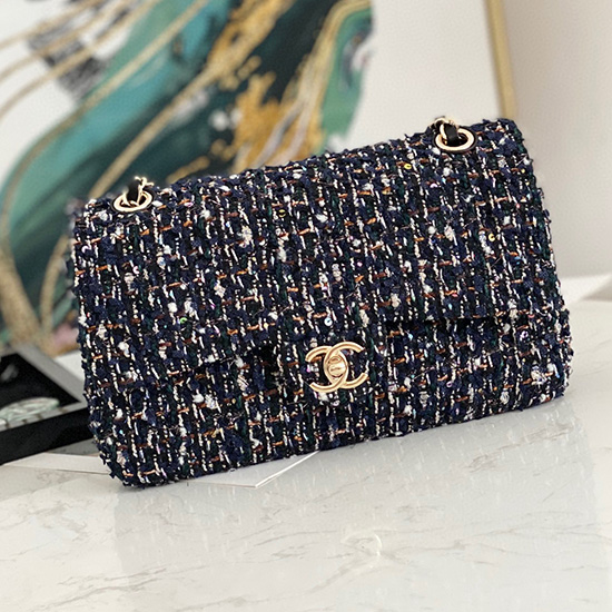 Classic Chanel Tweed Medium Flap Bag A69902