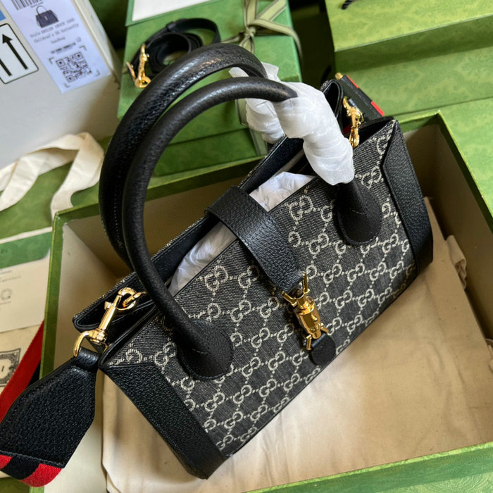 Gucci Denim Tote Bag Black 685129