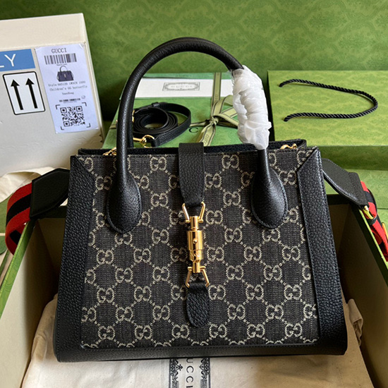 Gucci Denim Tote Bag Black 685129