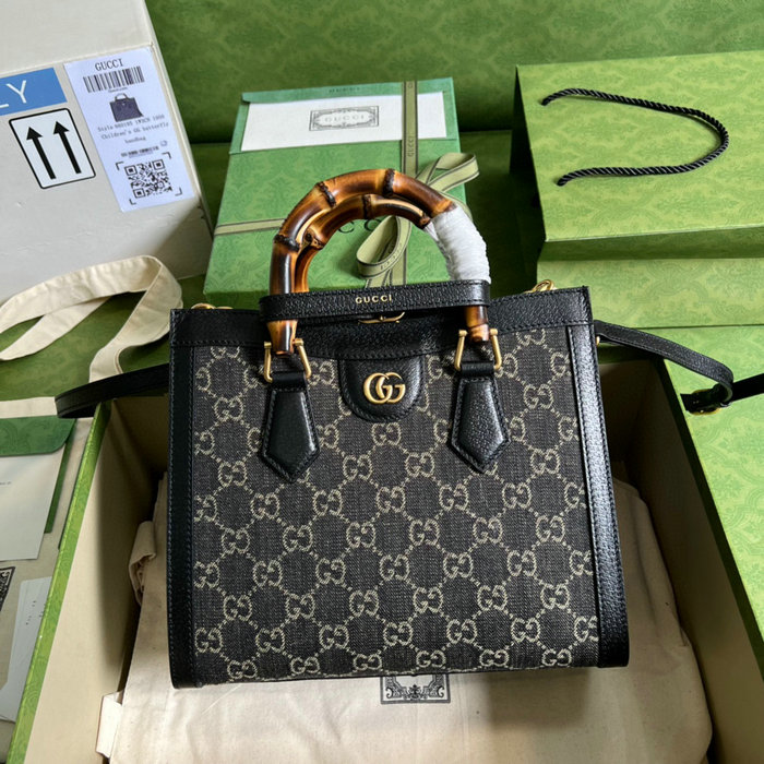 Gucci Diana Small Tote Bag Black 660195