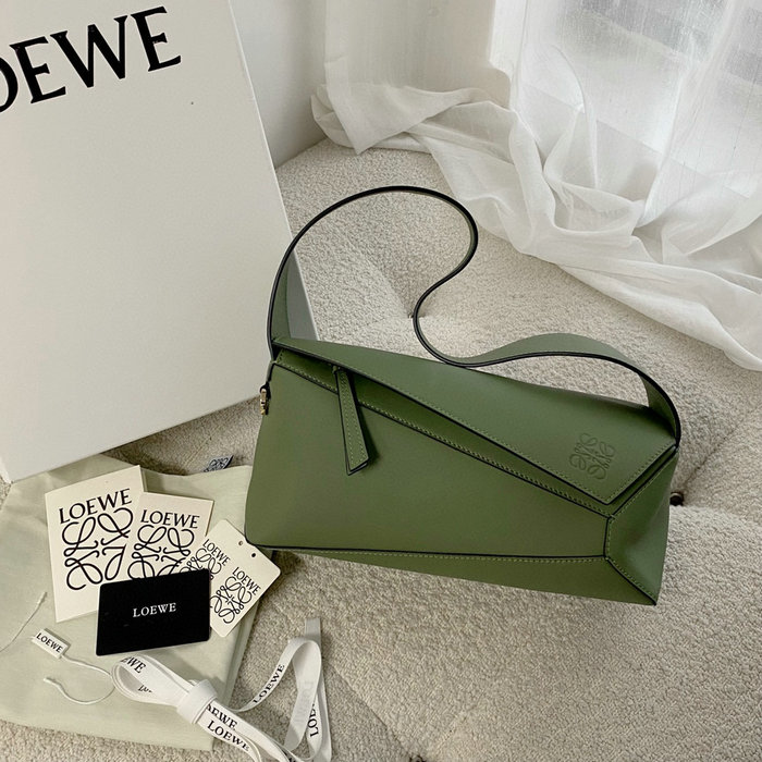 Loewe Puzzle Hobo Shoulder Bag Green 51067