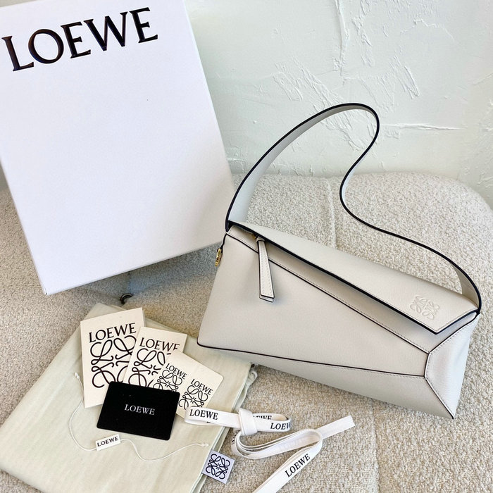 Loewe Puzzle Hobo Shoulder Bag White 51067