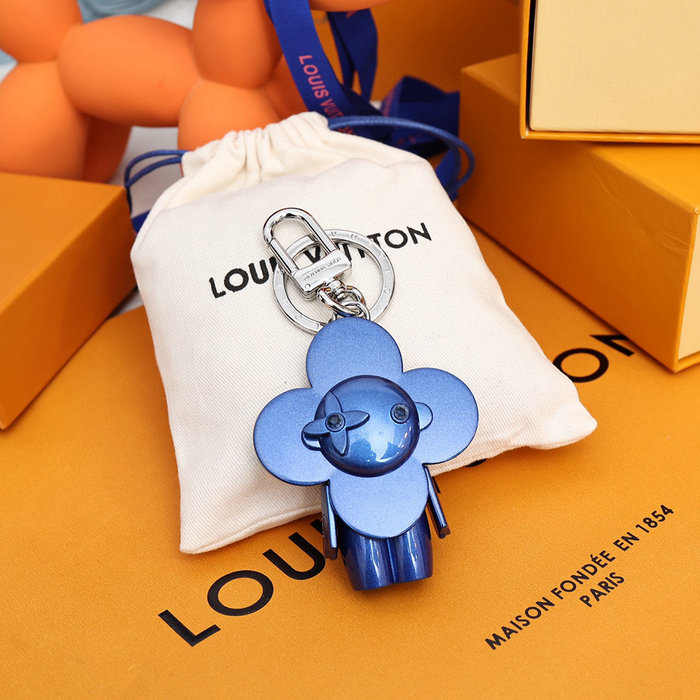 Louis Vuitton Bag Charm and Key Holder Blue M00484