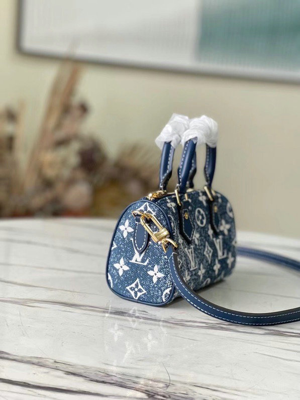 Louis Vuitton Denim Nano Speedy Blue M81213