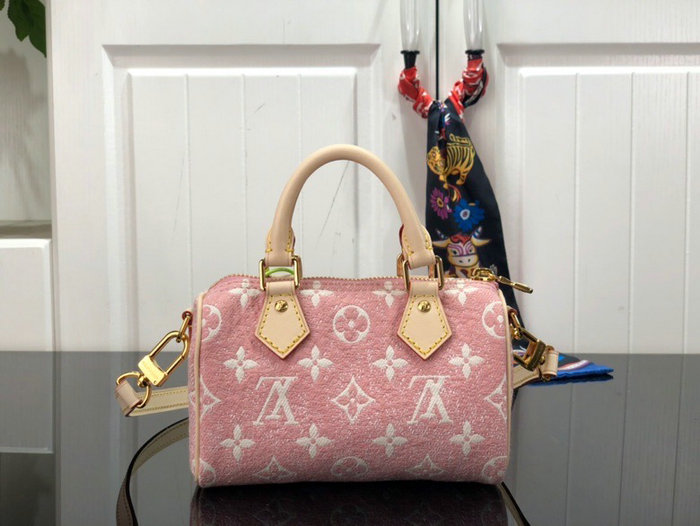 Louis Vuitton Denim Nano Speedy Pink M81213