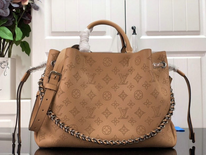 Louis Vuitton Mahina Leather Bella Tote Beige M59200