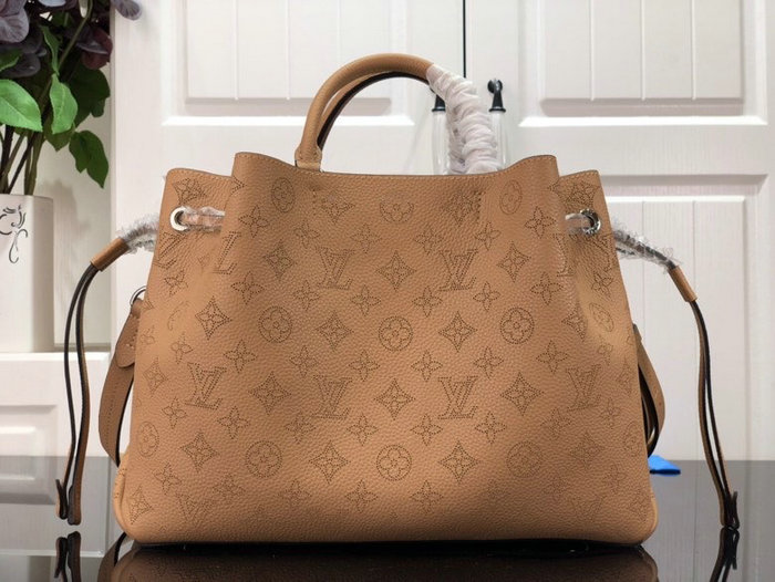 Louis Vuitton Mahina Leather Bella Tote Beige M59200