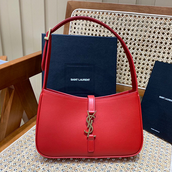 Saint Laurent Monogram Smooth Leahter Hobo Bag Red 657228